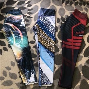 3 pairs of Fiber leggings